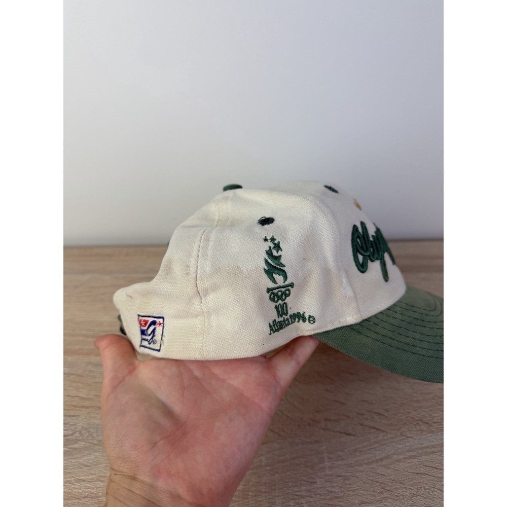 Vintage Atlanta Olympics Hat Snapback Cap 1996 The Game Green Logo Team USA - Picture 3 of 9